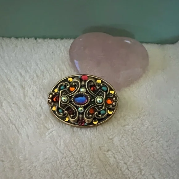 Michal Golan Brooch Pendant 24K Gold Electroplate - Picture 1 of 5